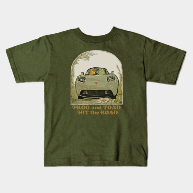 Frog And Toad Hit The Road Kids T-Shirt by Bigfinz